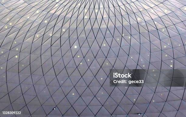 Metal Structure Of Modern Glass Roof Stock Photo - Download Image Now - Architectural Dome, Complexity, Glass - Material