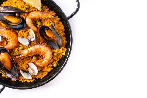 istock Traditional spanish seafood paella 1328316276