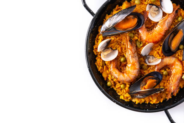 istock Traditional spanish seafood paella 1328316298