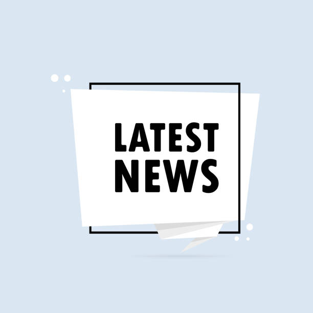 istock Latest news. Origami style speech bubble banner. Sticker design template with Latest news text. Vector EPS 10. Isolated on white background 1328317962