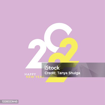 istock Creative concept of 2022 Happy New Year poster. Design template with typography logo 2022 for celebration and season decoration. 1328323445