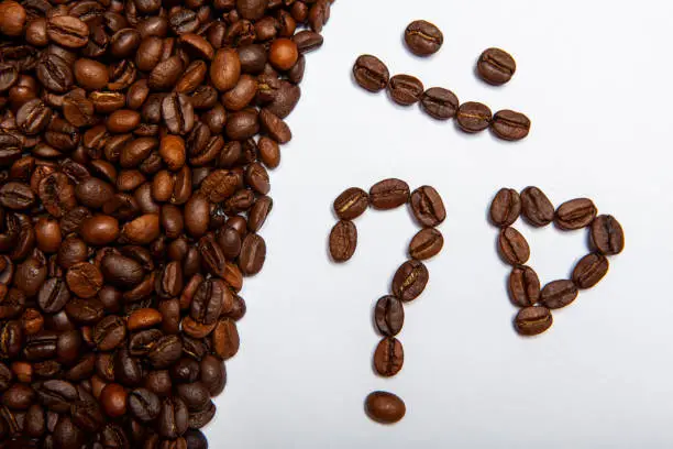 Photo of image of coffee white background