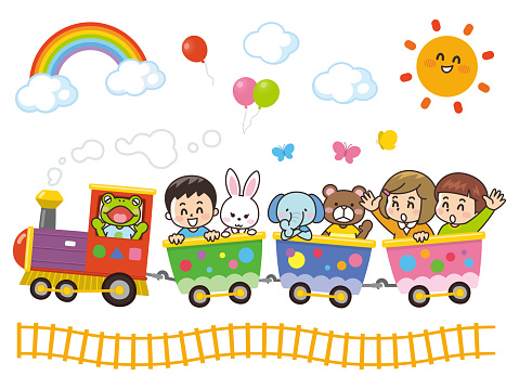 A cute train for children and animals