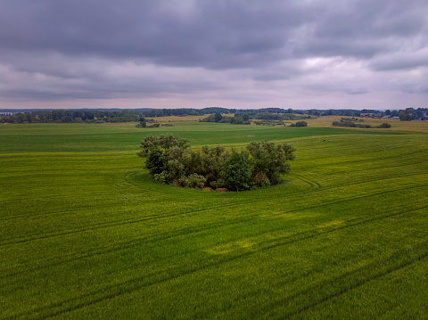 aerial view of a beautiful rural landscape