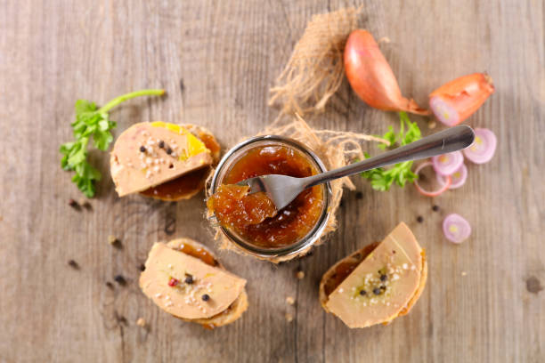 istock canape with foie gras and onion jam 1328340294