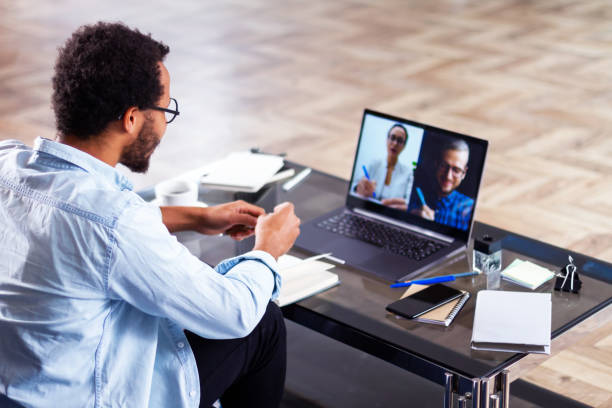 istock Freelancer online video meeting concept 1328340975