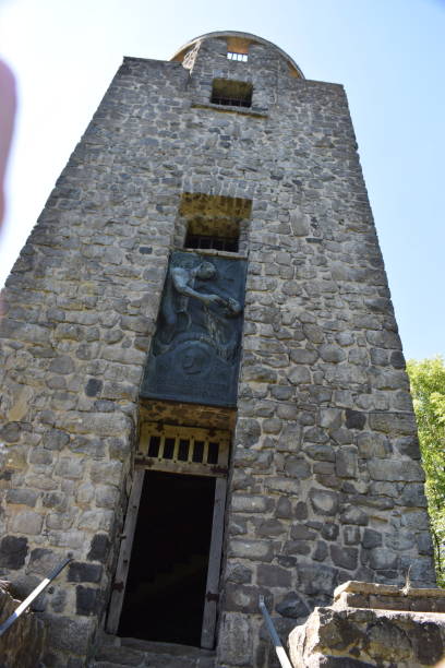Hohe Acht, Germany - 07/29/2020: Kaiser Wilhem Turm, viewing tower on the Hohe Acht mountain