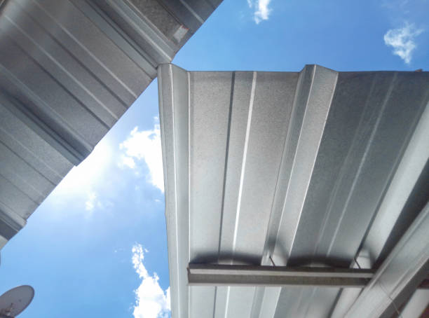 teto de aço leve - architecture roof aluminum sheet industry - fotografias e filmes do acervo