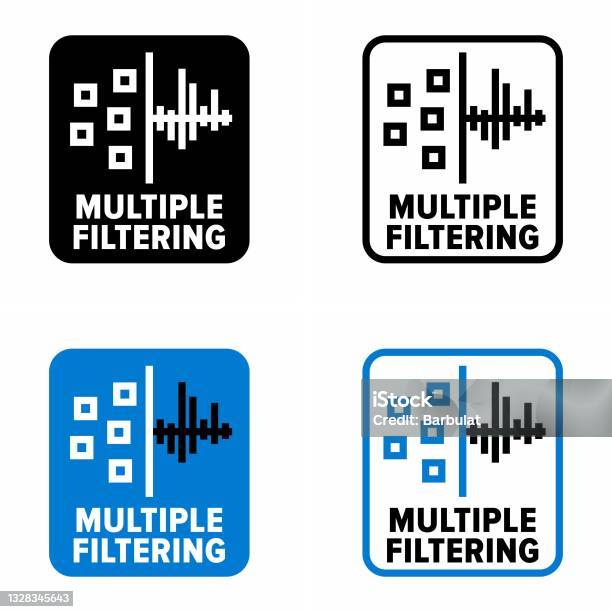 Data Filtering Sign Multiple Filtering Vector Information Sign Stock Illustration ...