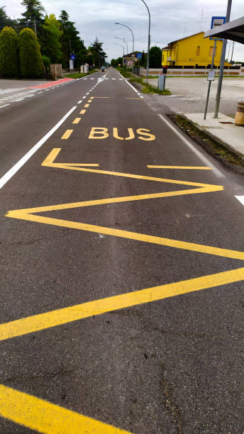 istock Regional road with bus stop, Emilia Romagna, Italy 1328349168