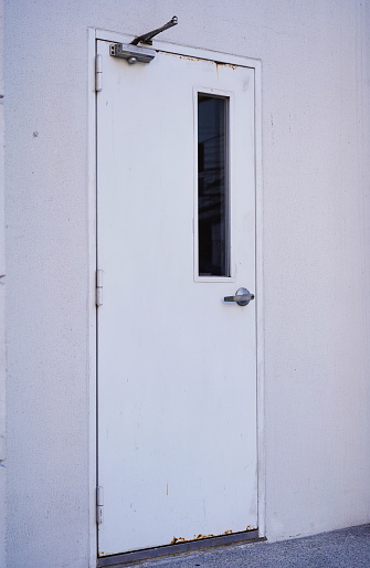 Close up of a door  condo building