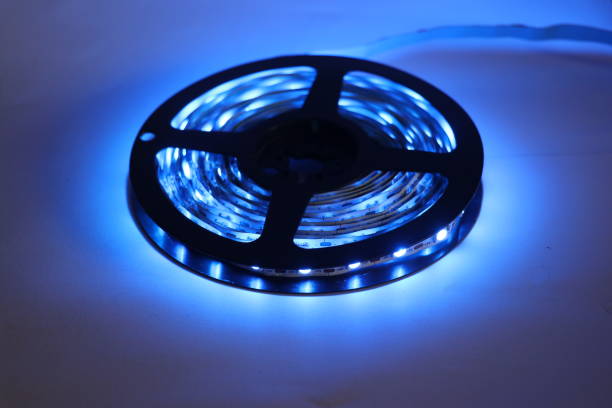 istock Blue LED light roll emitting beautiful and attractive lights 1328353139