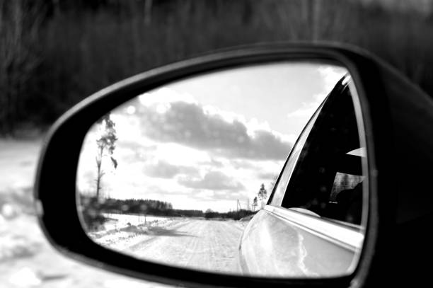 Shot of car rare view mirror stock photo