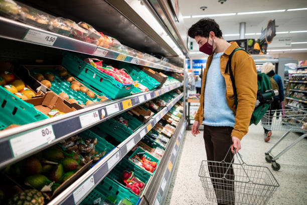 istock Supermarket Shop During Pandemic 1328355972