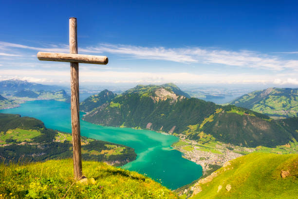 istock Swiss alps and lakes 1328360241