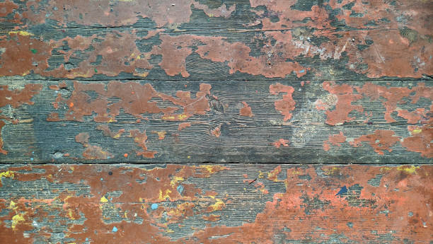 istock Vintage wood background with peeling paint and scuffs 1328360681