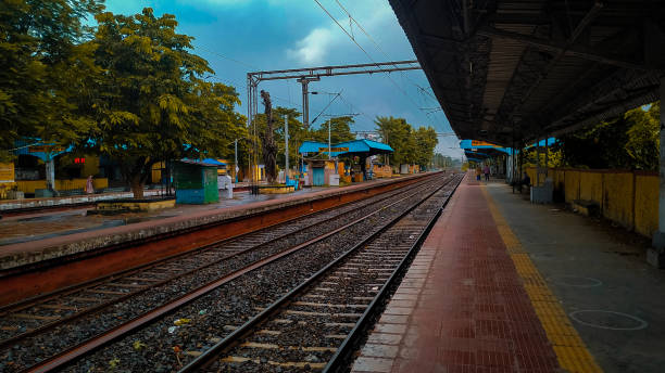 istock Scene of a Railway Station during Lockdown 1328369474