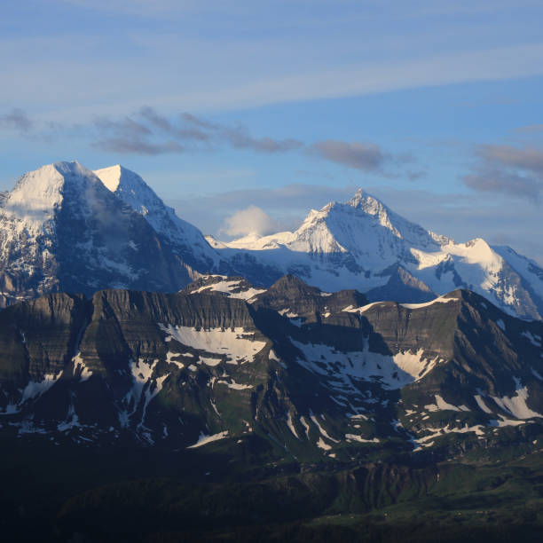 istock Famous mountain range Eiger, Monch and Jungfrau. View from Mount Brienzer Rothorn. Eiger North Face. 1328370785