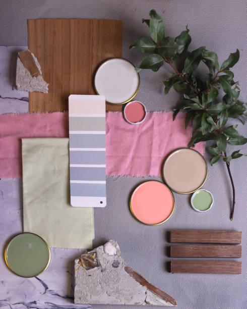 istock Color palette mood board for interior design and decor 1328371201