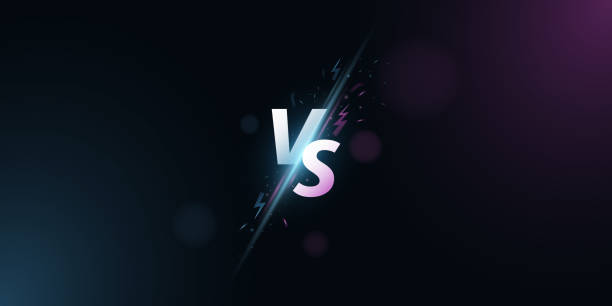 istock Versus background. VS screen for sport games, match, tournament, e-sports competitions, martial arts, fight battles. Light effect with cartoon lightning. Game concept. Vector 1328371958