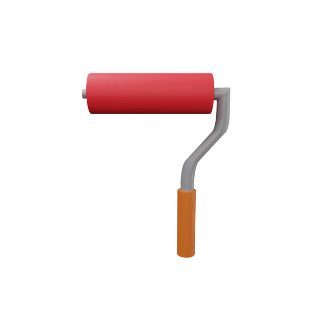 istock 3D paint roller illustration. 3d illustration of paint roller. 1328372937