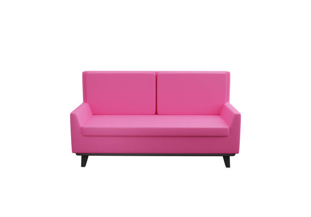 istock Red sofa 3d illustration isolated on white background. Isolated sofa 3d illustration. 1328372944