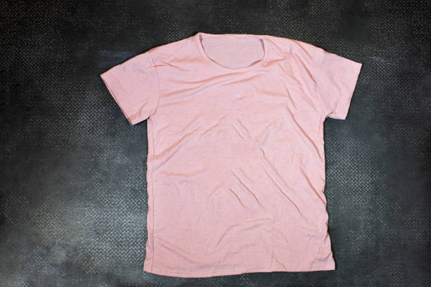istock pink T-Shirt Mock-up on grunge wall, Ready to replace your design 1328373111