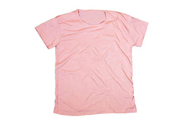 istock pink T-Shirt Mock-up isolated on white, Ready to replace your design 1328373205