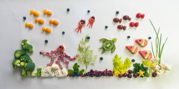 istock sea world made from fruit and vegetable 1328383517