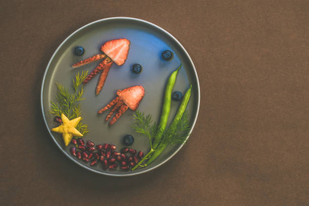 istock creative meal ideas for children on the plate, isolated 1328383547