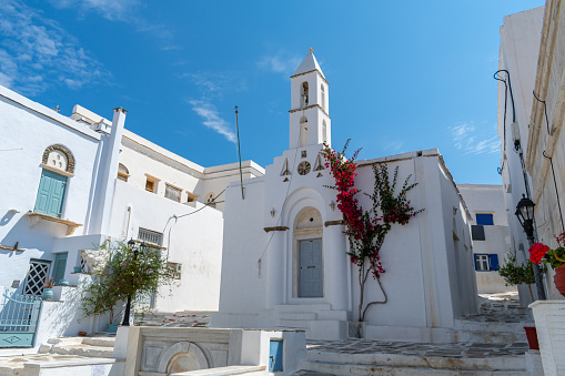 Pyrgos village (Panormos) Holy Trinity church, Tinos, Greece