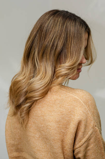 istock Air Touch technique on wavy hair 1328388685