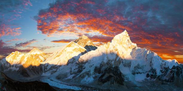istock Mount Everest Himalaya sunset panorama Nepal mountains 1328390371