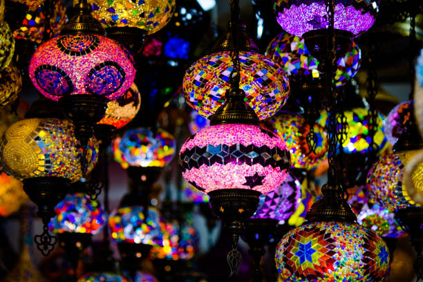 istock Multiple Arabic lamps at a shop in turkey 1328390736