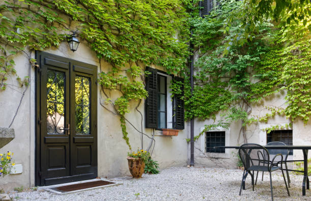 istock Facade of a House Facing its Courtyard 1328396143