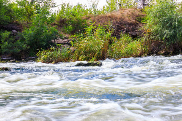 Rapids on the Inhulets river in Kryvyi Rih, Ukraine