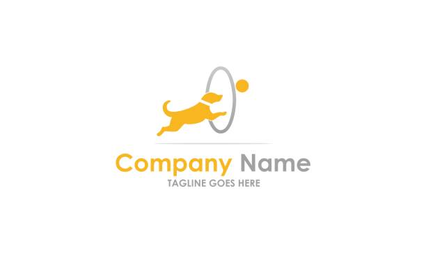 logo firmy agility dog - agility stock illustrations