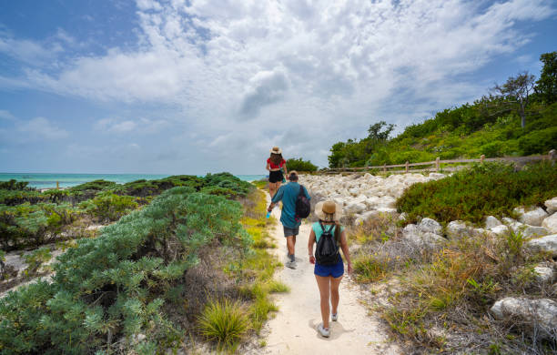 istock Family walking on the beautiful Florida beach. 1328410401
