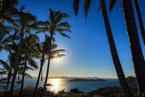 This is an island scenery of Hamilton island in Queensland, Australia.\nHamilton island is well known as a tourist destination in this counry,  many people come to see this beautiful scenery every year.