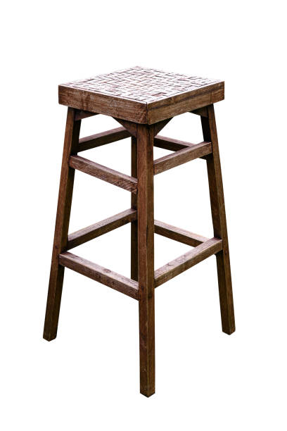 istock Wooden  bar chair solated on white background 1328418271