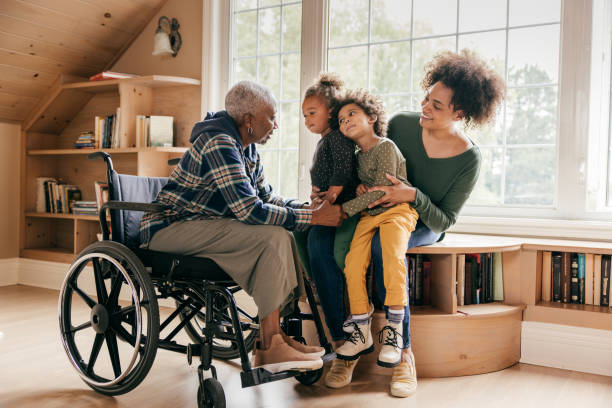 istock Nursing home for seniors with families 1328420633