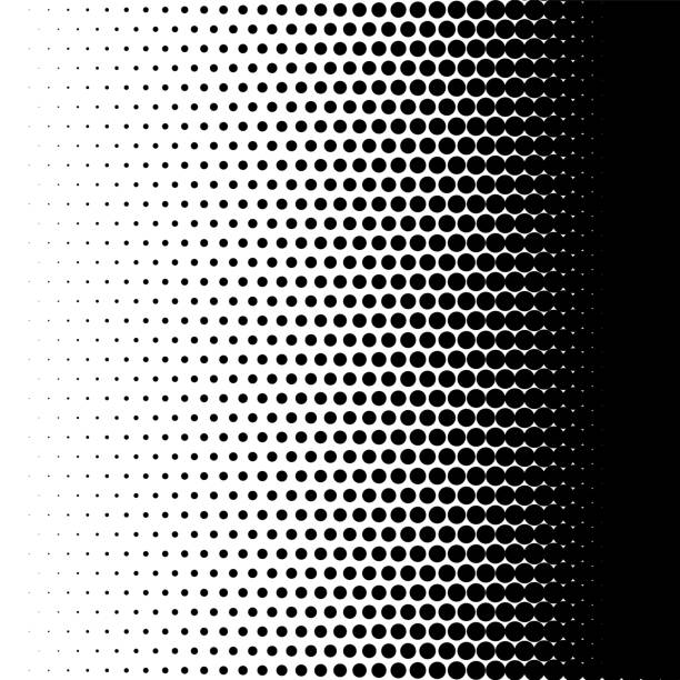 illustrazioni stock, clip art, cartoni animati e icone di tendenza di effetto a due punti della texture di dissolvenza mezzitoni - geometric shape pattern seamless black and white