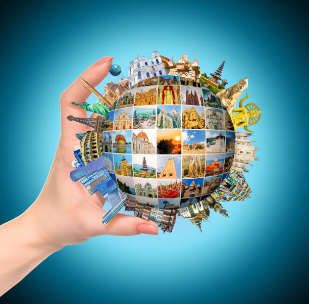 istock World religious and architecture monuments- collage or globe from different religions from Asia, Africa and Europe. 1328430226