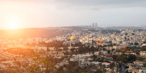 istock Jerusalem old city panoramic aerial view 1328439118