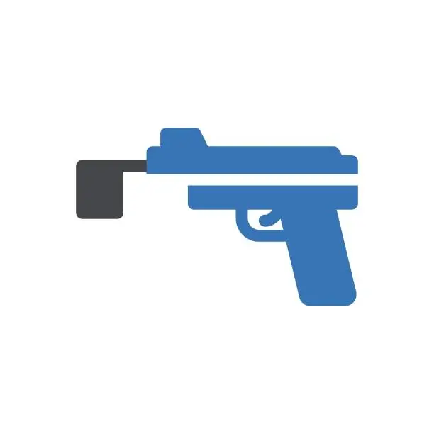 Vector illustration of pistol