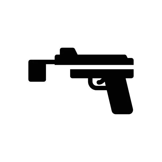 Vector illustration of pistol