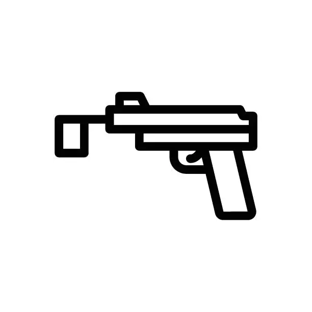 Vector illustration of gun