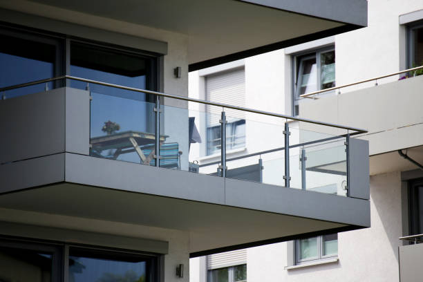 istock New modern glass balcony railing 1328446930