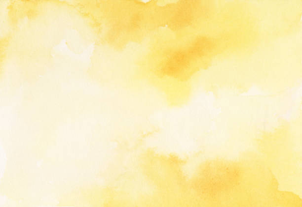 ilustrações de stock, clip art, desenhos animados e ícones de abstract watercolor background. soft tone. - amarelo