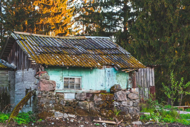 istock old house in the forest with stone walls 1328460566